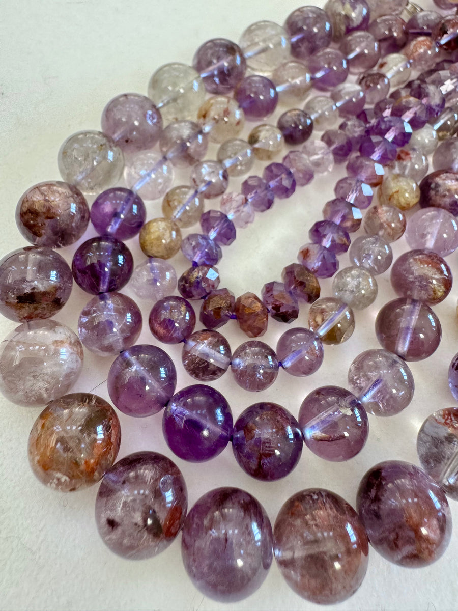 Super 7 or Melody stone bead necklace •LARGE SIZE• – LelaLea Gems