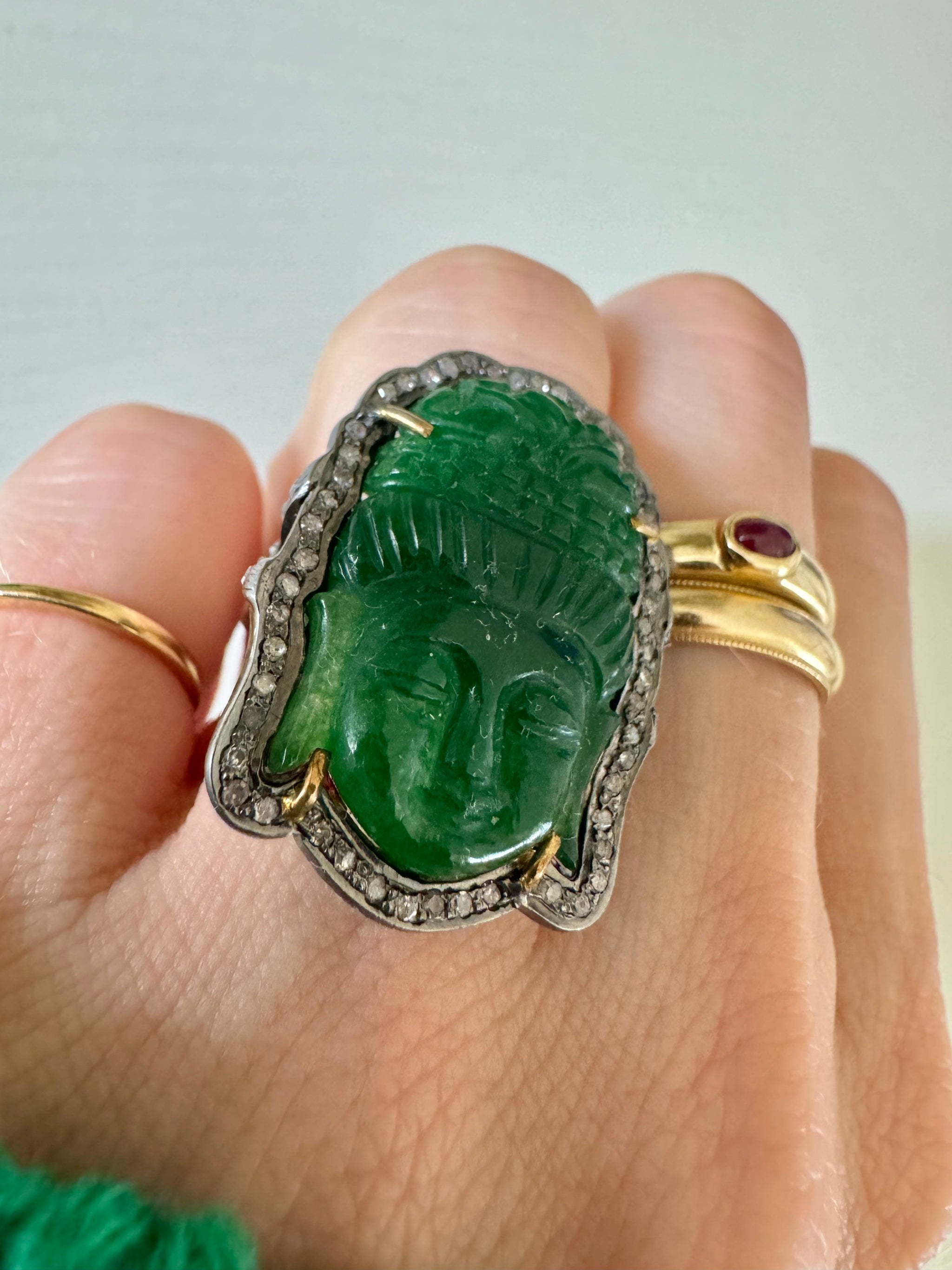 Carved Jade Rings