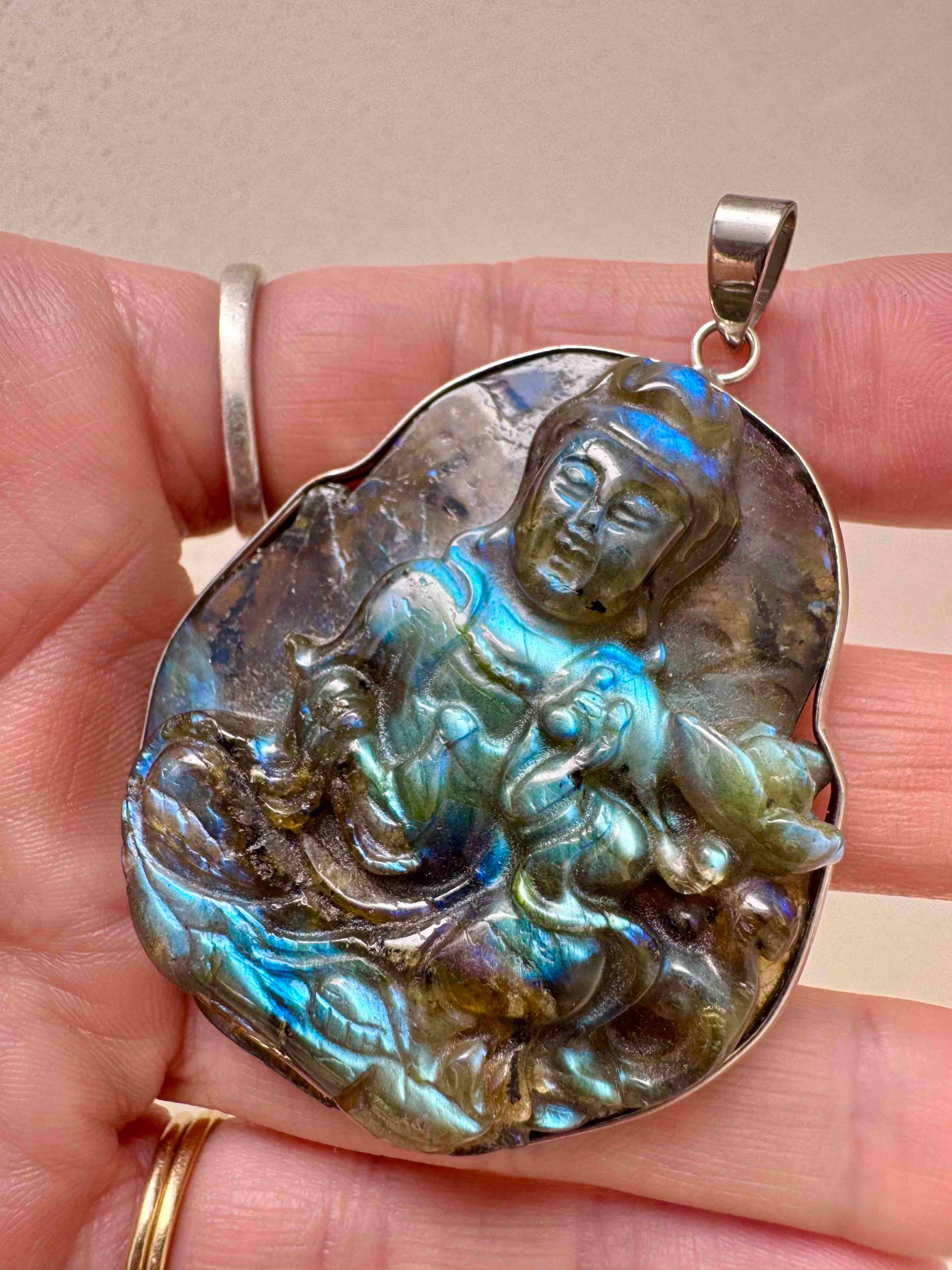 Labradorite buddha pendant hotsell