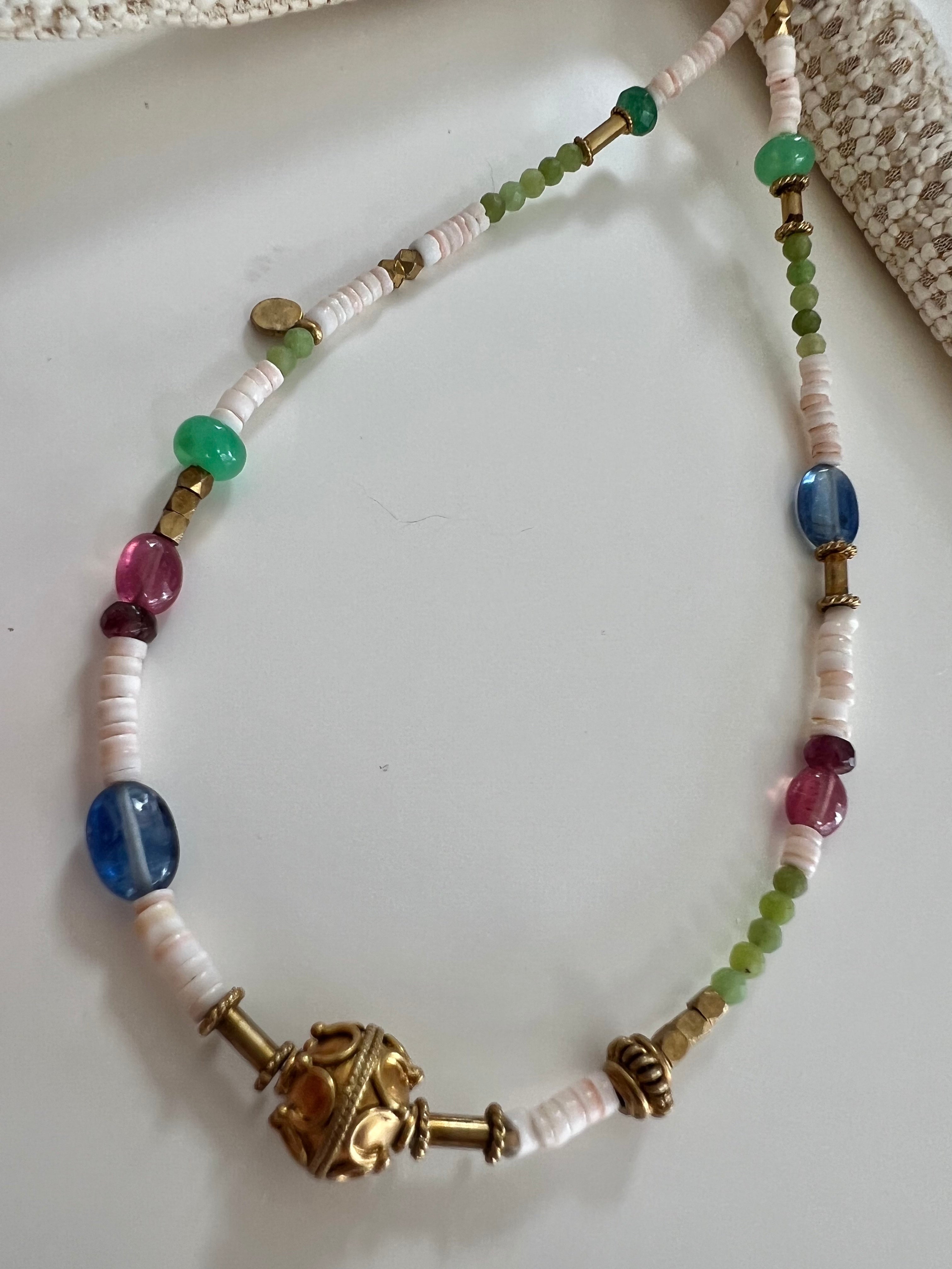 Mixed Pearl & Gold Bead Necklace